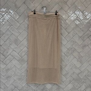 Steve Madden Taupe Textured Pencil Skirt